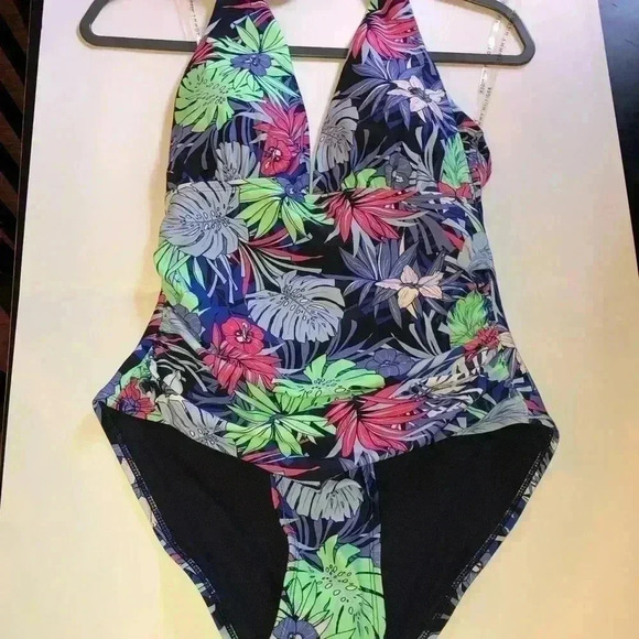 Tommy Hilfiger Women's Halter One Piece Swimsuit - Picture 9 of 9